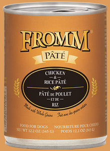 Fromm Chicken & Rice Pate Canned Wet Food for Dogs