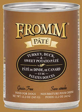 Load image into Gallery viewer, Fromm Grain Free Turkey, Duck &amp; Sweet Potato Pate Canned Wet Food for Dogs