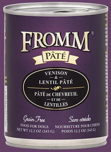 Fromm Grain Free Venison & Lentil Pate Canned Wet Food for Dogs