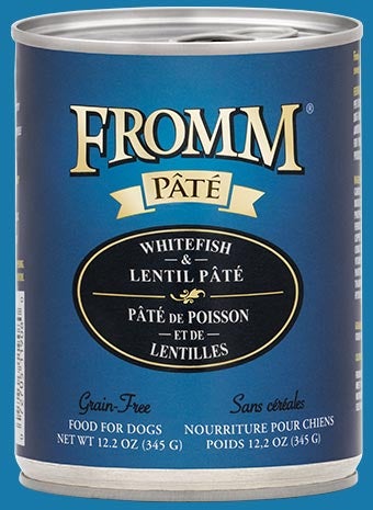 Fromm Grain Free Whitefish & Lentil Pate Canned Wet Food for Dogs
