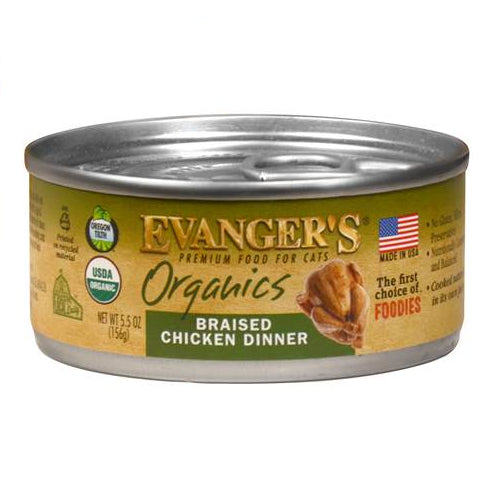 Evangers Organix Braised Chicken Canned Cat Food