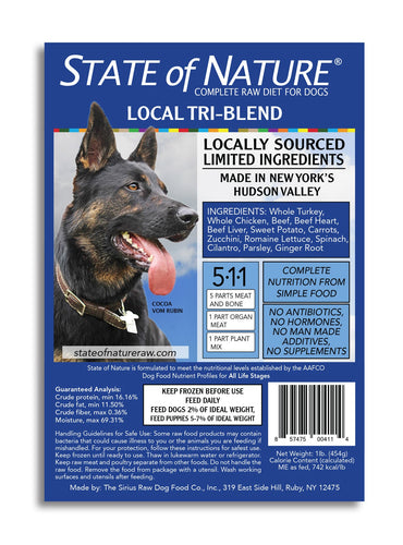 State of Nature Frozen Raw Tri-Blend for Dogs
